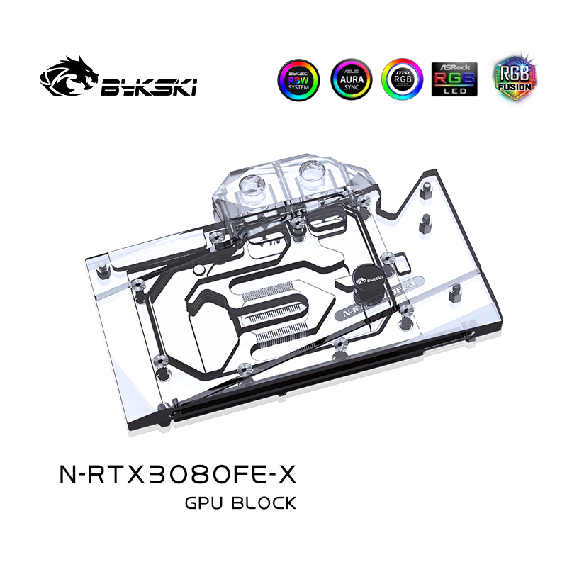 Bykski N-RTX3080FE-X NVIDIA public version RTX3080 graphics card cold head radiator